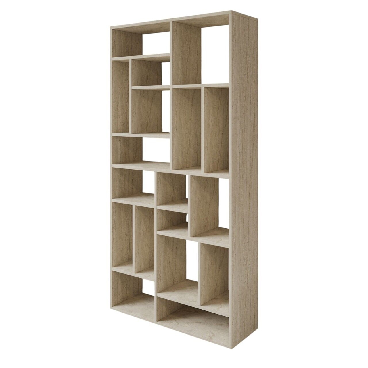 Corp biblioteca, Hanah Home, Nicola, 90x180x30 cm, PAL, Travertin — imaginea 5