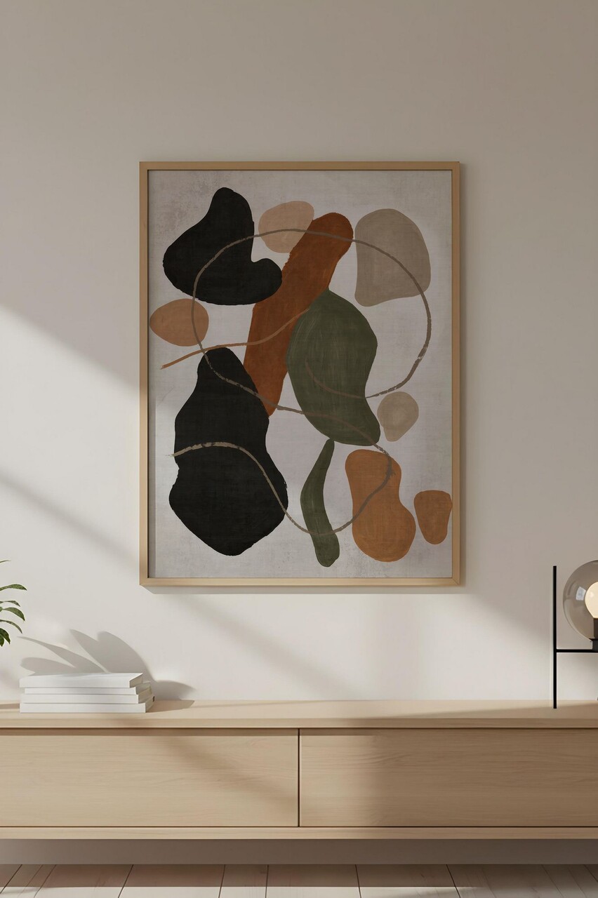 Tablou decorativ Huhu715 Cadru: 100% LEMN MASIV (Grosime: 2 cm) Multicolor