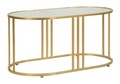 Masuta de cafea Antalia, Mauro Ferretti, 90x50x45 cm, fier/sticla, auriu