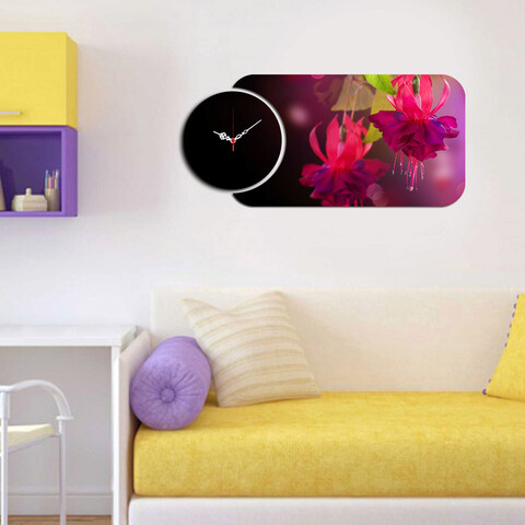 Set ceas si tablou decorativ, yms-58, mdf , dimensiune: 68 x 32 cm, multicolor