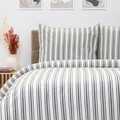 Lenjerie de pat King Size, Mahya, Homla, 3 piese, 200x220 cm, bumbac, bej/gri