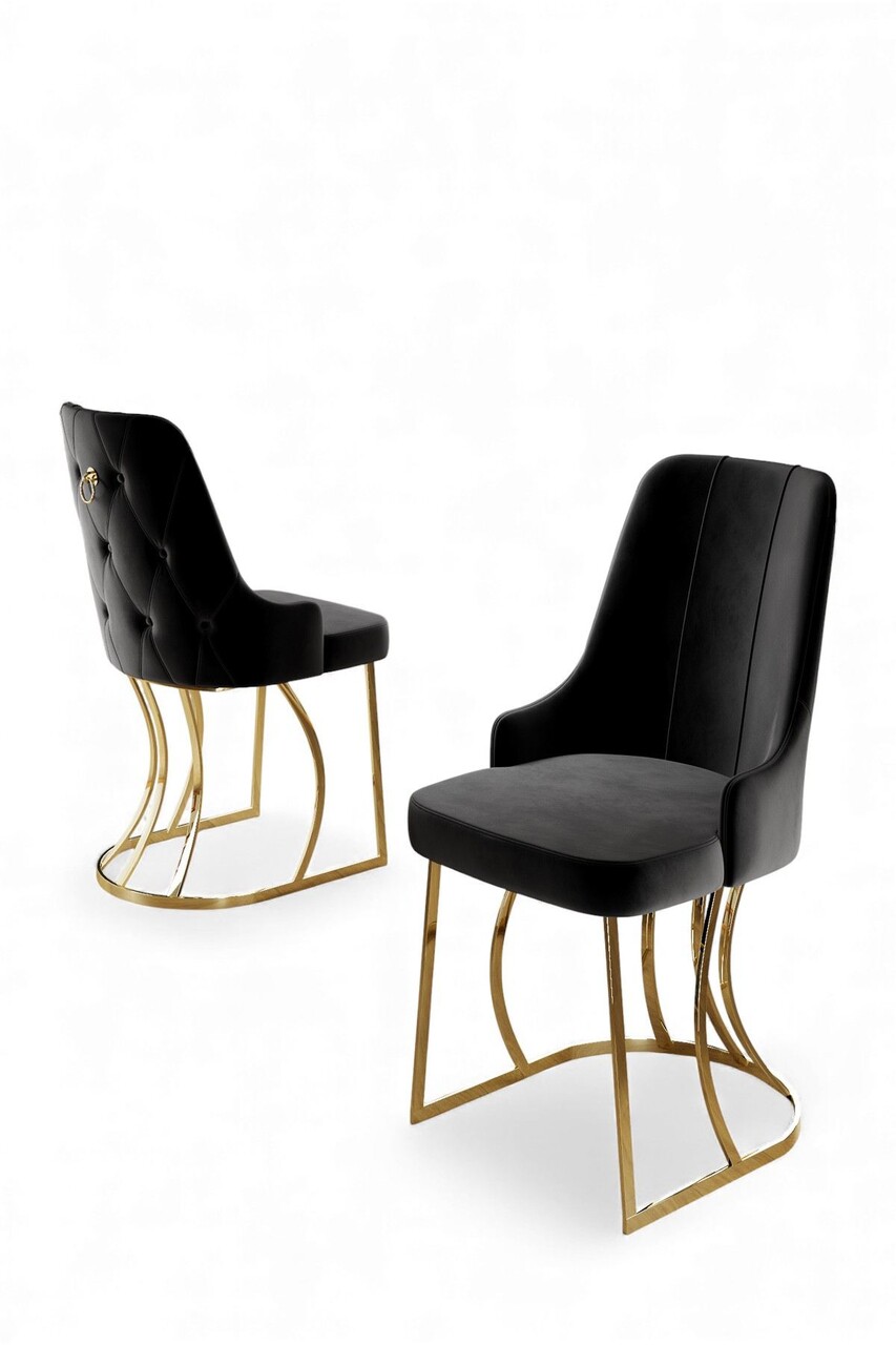 Set scaune 4 piese, Hanah Home, Puva, Negru - view 2