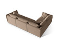 Coltar stanga 4 locuri, Chris-184, Micadoni Home, 295x210x80 cm, catifea, maro deschis