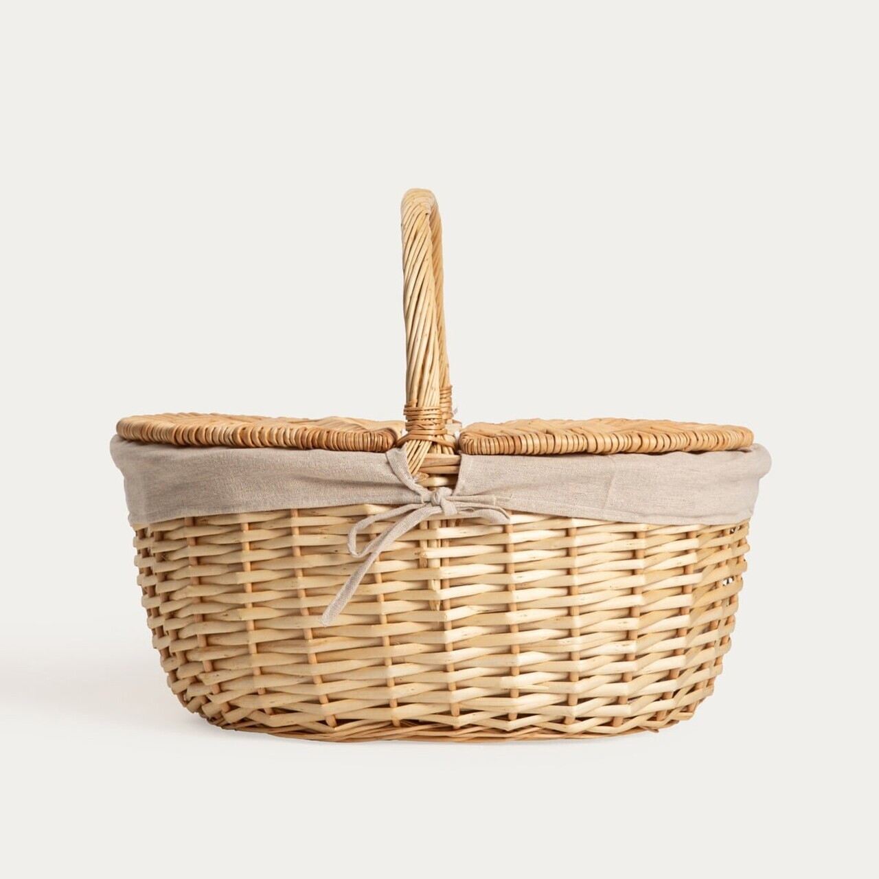 Cos de picnic Elvora, Homla, 48x36x38 cm, rachita, natur/bej - view 2