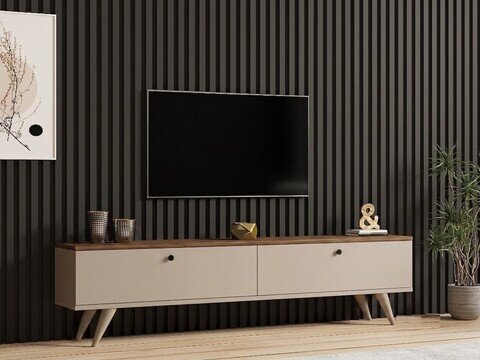 Comoda TV, Hanah Home, Paris, 160x40x25 cm, Nuc / Cașmir