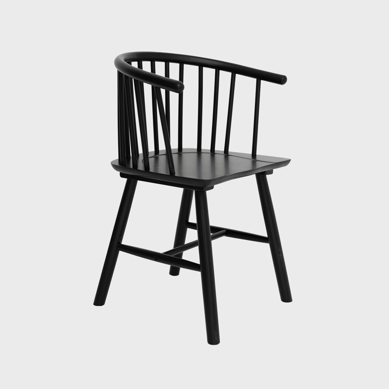Scaun Ponto, Homla, 54x45x77 cm, lemn de cauciuc, negru — imaginea 4