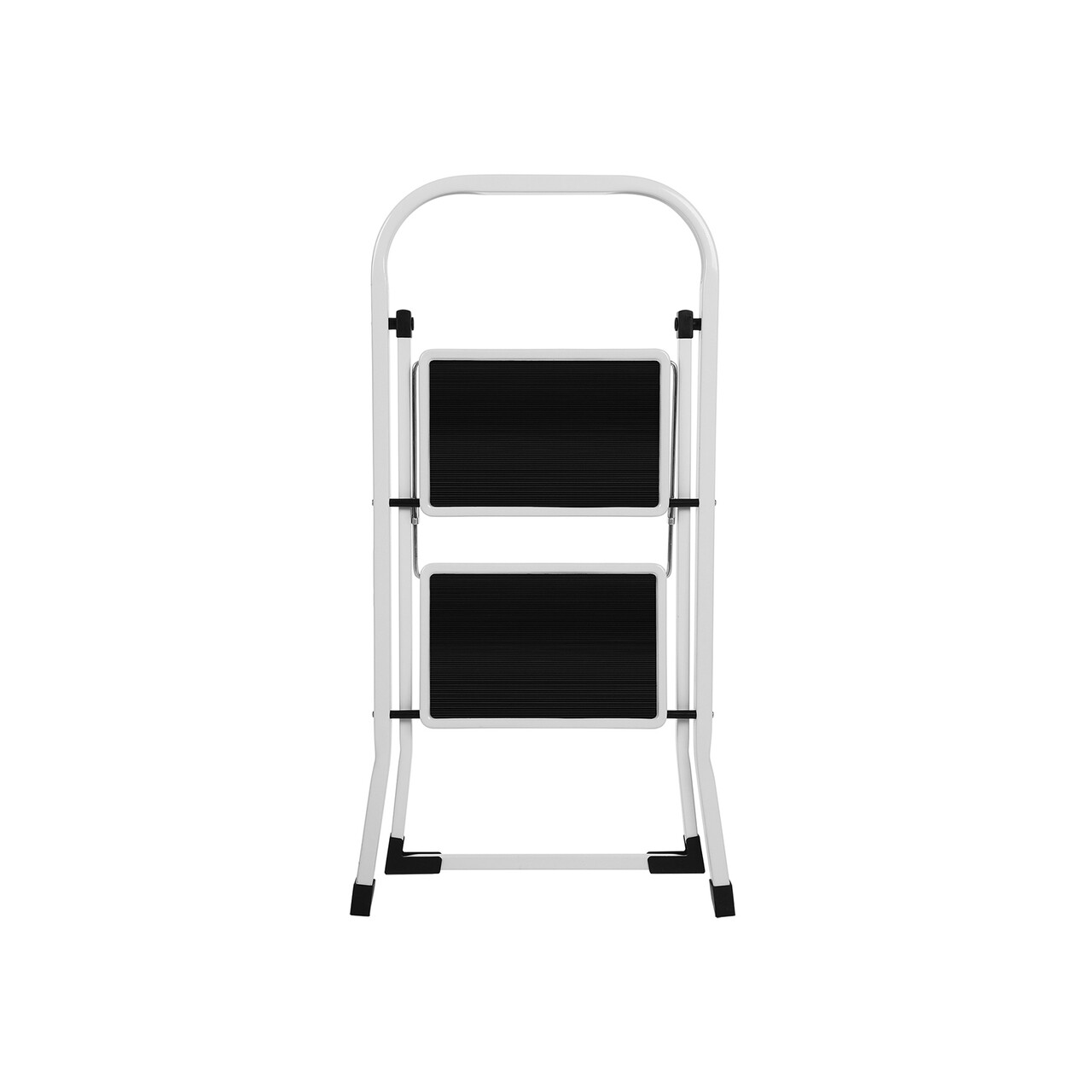 Scara cu 2 trepte, Songmics, plibila, 46.5x63.5x80 cm, max 150 kg, otel, alb - view 6