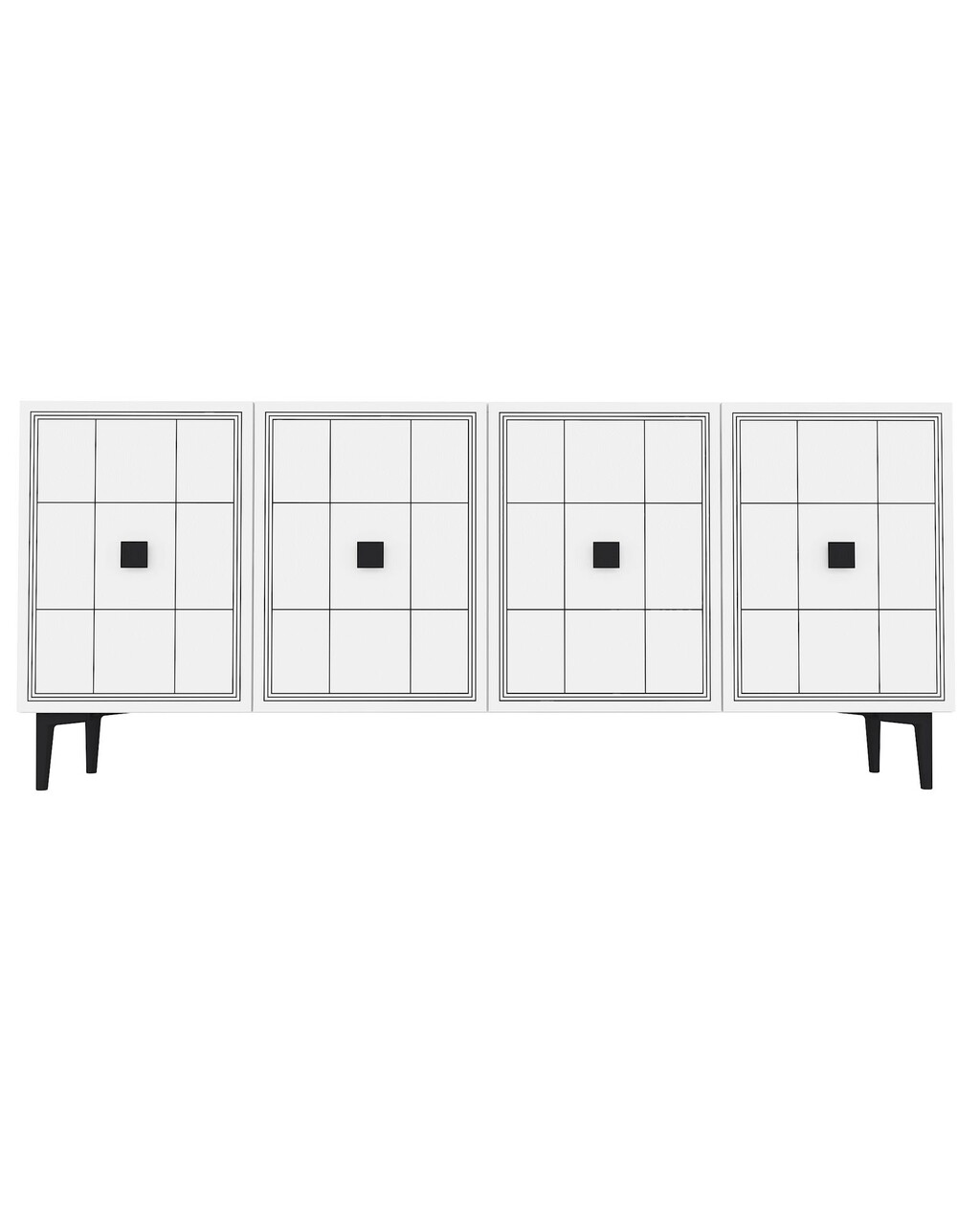 Consola, Hanah Home, Yuka 120, 120x75x32 cm, Alb - view 5