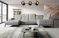 Coltar dreapta 6 locuri ELTAP, RT-04GO, Neviro, 350x201x77 cm, lemn/poliester, gri deschis