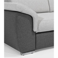 Coltar extensibil 5 locuri ELTAP, Fed-01, Federico, 266x266x102 cm, lemn/poliester, gri/alb