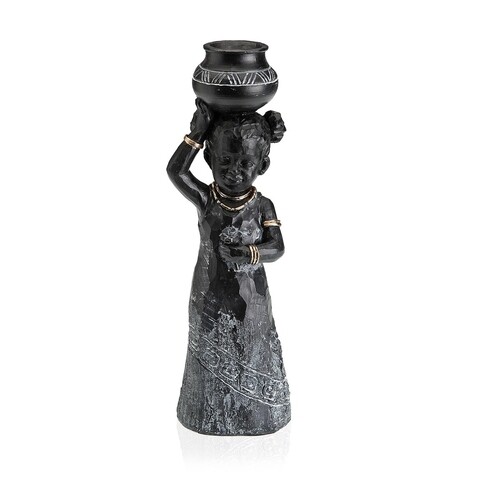Decoratiune Girl with Pitcher, Versa, 8x6.5x25.5 cm, polirasina