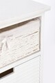 Comoda cu 5 sertare Leonie, Bizzotto, 40x29x90 cm, lemn de paulownia/MDF, alb