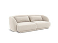 Canapea 2 locuri, Tulum, Cosmopolitan Design, 180x90x70 cm, catifea, bej deschis