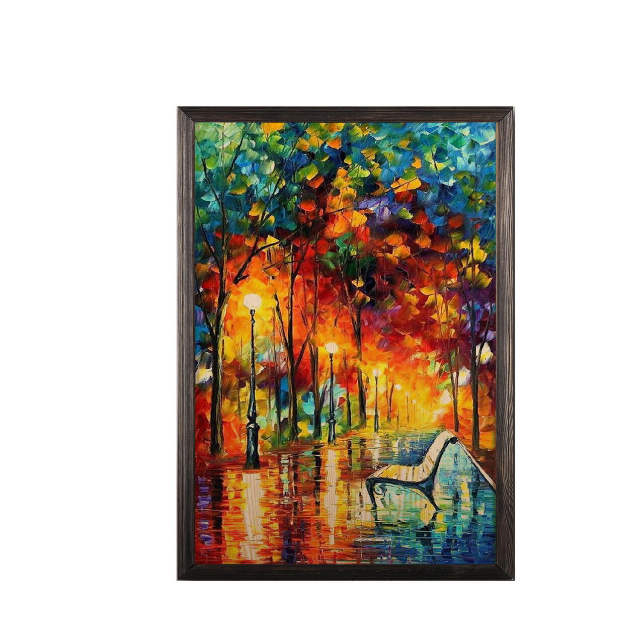 Tablou decorativ, Fall Evenıng, Lemn, Lemn, Multicolor - 1 | YEO