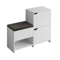 Pantofar, Decortie, Haven Shoe Bench, 101.5x80.5x35.5 cm, PAL, Alb