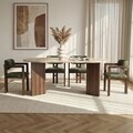 Set masa si scaune (5 piese), Nordure, Meridia 4, Travertin / Nuc Milano / Nuc Închis / Verde