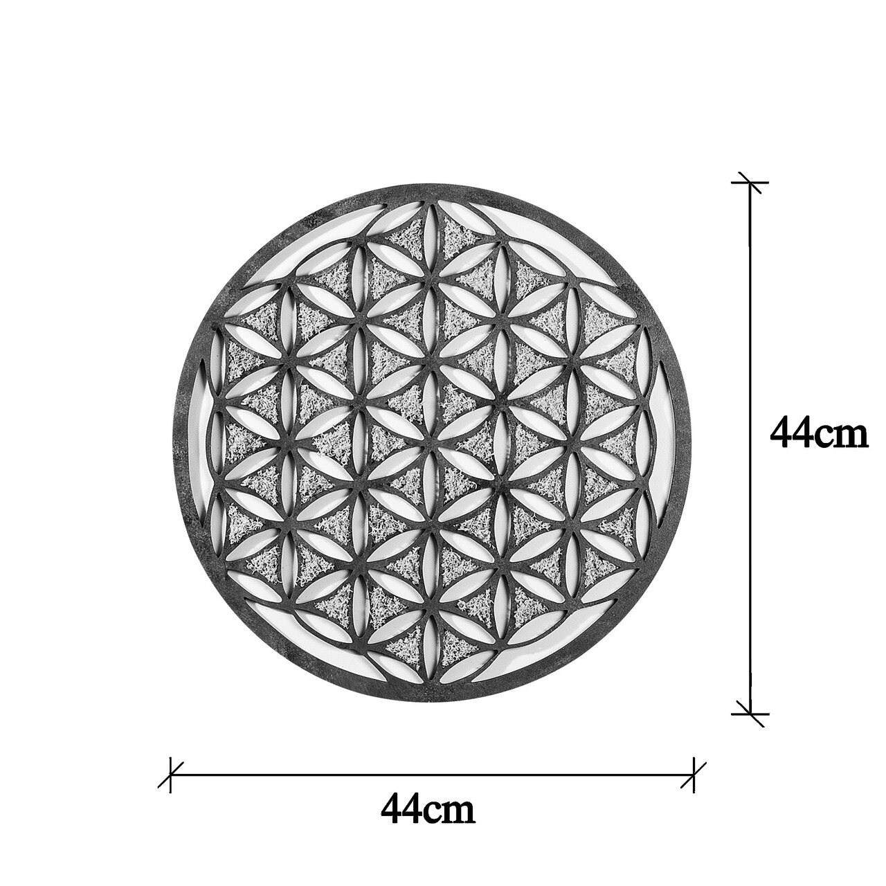 Decoratiune de perete, Geometric, Dimensiuni: 44 x 1,6 x 44 cm, Multicolor - view 6