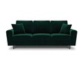 Canapea extensibila 3 locuri, Moghan, Micadoni Home, BL, 235x100x88 cm, catifea, verde bottle
