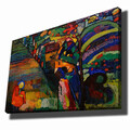 Tablou decorativ, 70100KANDINSKY035, Canvas, Lemn, Multicolor