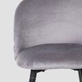 Scaun de bar Inu Reducido, Homla, 48.5x43x89 cm, metal/MDF/catifea din poliester, gri