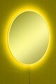 Oglinda cu Iluminare Led, Mirrorland, Round, Oglindă indestructibilă cu obturator, Galben