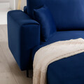 Coltar extensibil stanga 4 locuri ELTAP, LT-40VE, Dalia, 289x190x95 cm, lemn/poliester, albastru