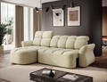 Coltar extensibil stanga 3 locuri ELTAP, Beneth, 301x185x115 cm, lemn/poliester, bej deschis