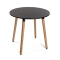 Masa Mayra, Versa, 80 x 80 x 75 cm, MDF/lemn, negru