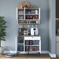 Dulap multifunctional, Hanah Home, JE272, 90.2x140.4x45 cm, Alb/Maro