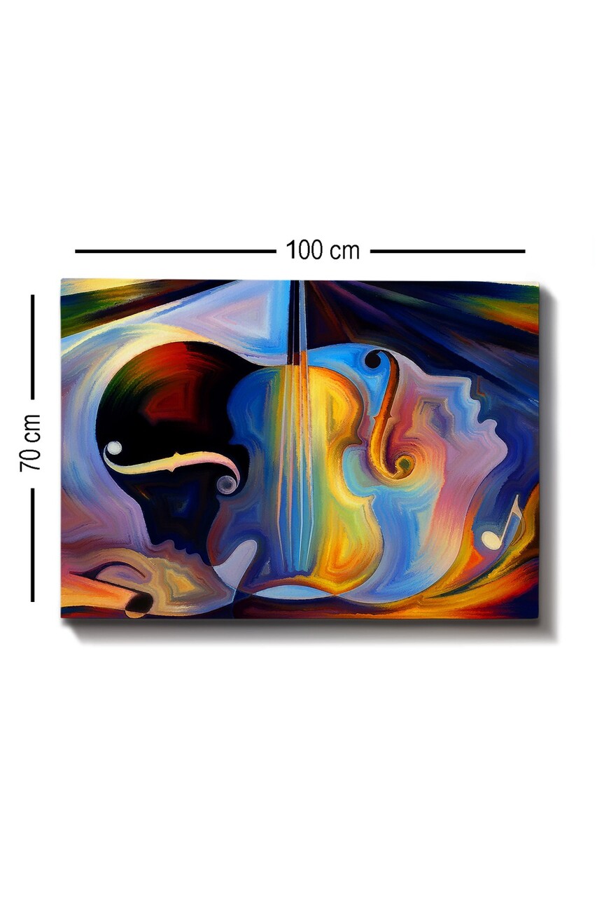 Tablou decorativ, Kanvas Tablo (70 x 100), Cadru: 100% LEMN (grosime: 3 cm), Multicolor - view 4