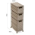 Organizator pentru baie cu 3 compartimente Melissa, Versa, 15.5x28x57 cm, bej
