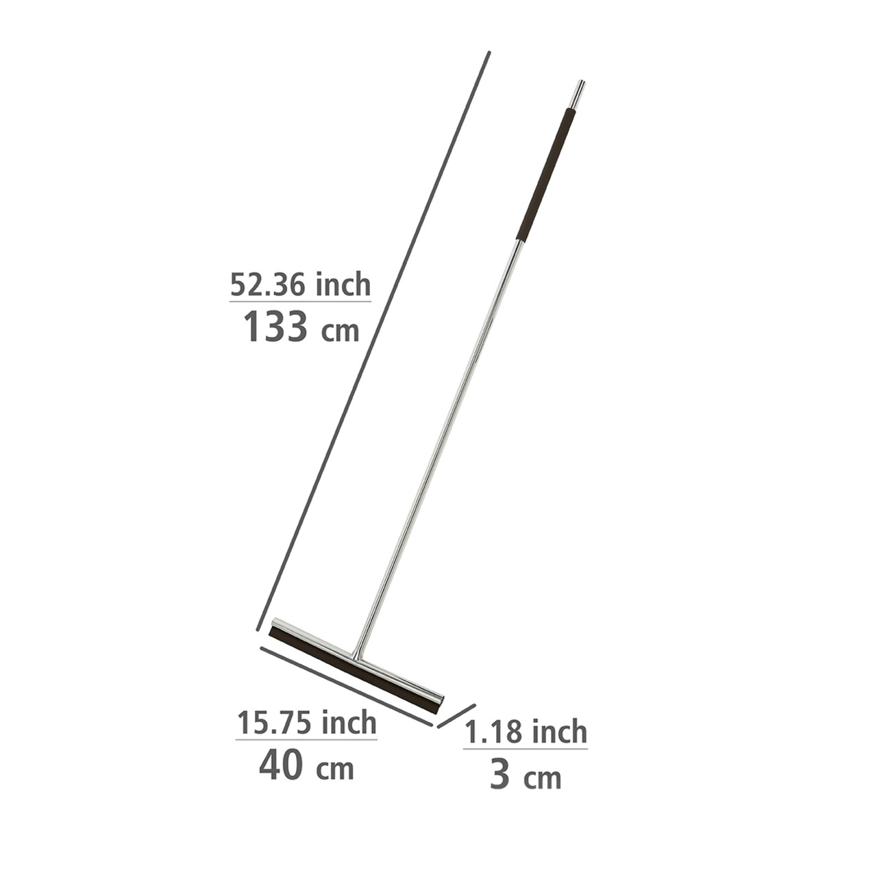 Racleta Cu Suport Pentru Ferestre Si Pardoseala, Wenko, Rosole, 40 X 3 X 133 Cm, Inox