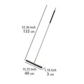 Racleta cu suport pentru ferestre si pardoseala, Wenko, Rosole, 40 x 3 x 133 cm, inox
