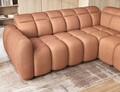 Coltar extensibil dreapta 4 locuri ELTAP, RT-24XIL, Falconn, 258x208x107 cm, lemn/poliester, portocaliu