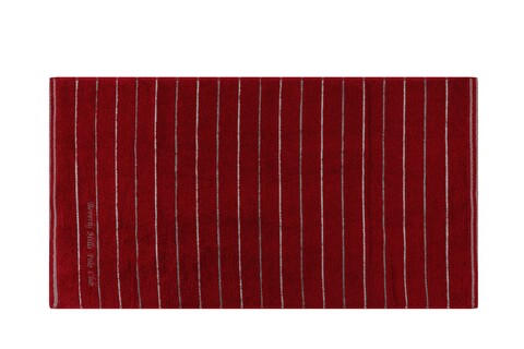 Set 2 prosoape de baie 407, Beverly Hills Polo Club, 70x140 cm, bumbac, rosu/crem