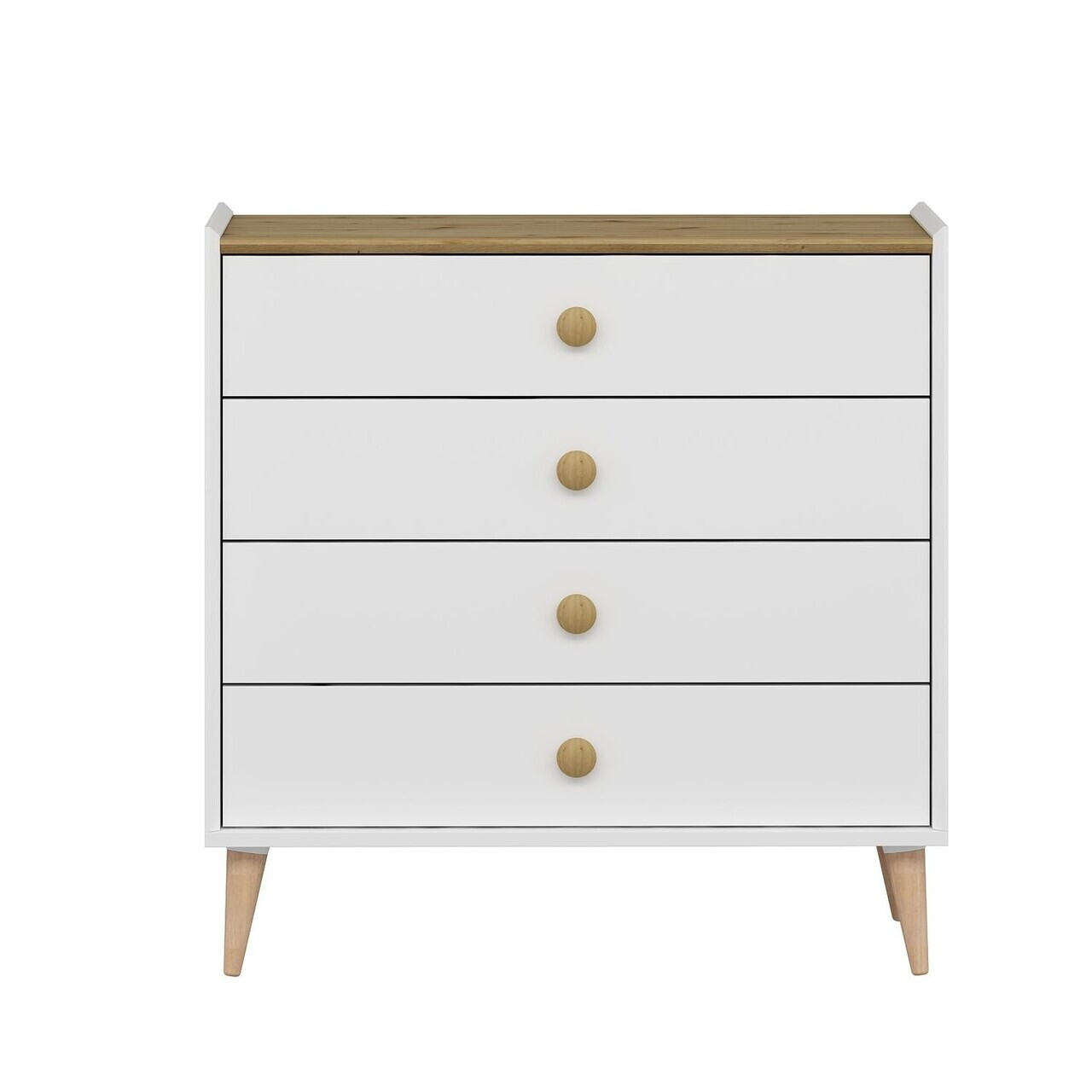 Dulap, Hanah Home, Mitra, 90x90x45 cm, Alb / Artizanal — imaginea 5