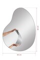 Oglinda decorativa, Mirrorland, Glenia, Oglindă indestructibilă cu obturator, Argintiu