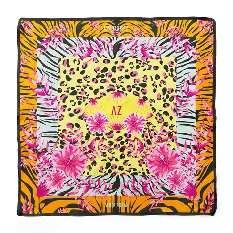 Esarfa, Alber Zoran, The Salvajemente, 90 x 90 cm, poliester, multicolor