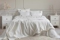 Lenjerie de pat dubla, L'essentiel Maison, Harmony, Aproape alb