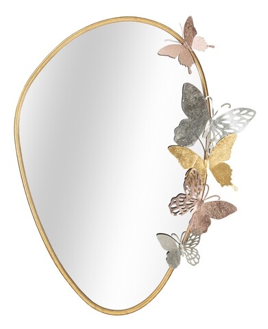 Oglinda decorativa, Mauro Ferretti, Oval, 58.5 x 3.5 x 71.5 cm, fier/mdf/sticla, multicolor 3.5