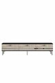Comoda TV, Hanah Home, Ilay, 180x41x30 cm, Antracit / Travertin / Argint