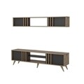 Mobilier living Bren, Maison in Design, 2 corpuri, 180 x 35 x 48 cm, natural/antracit
