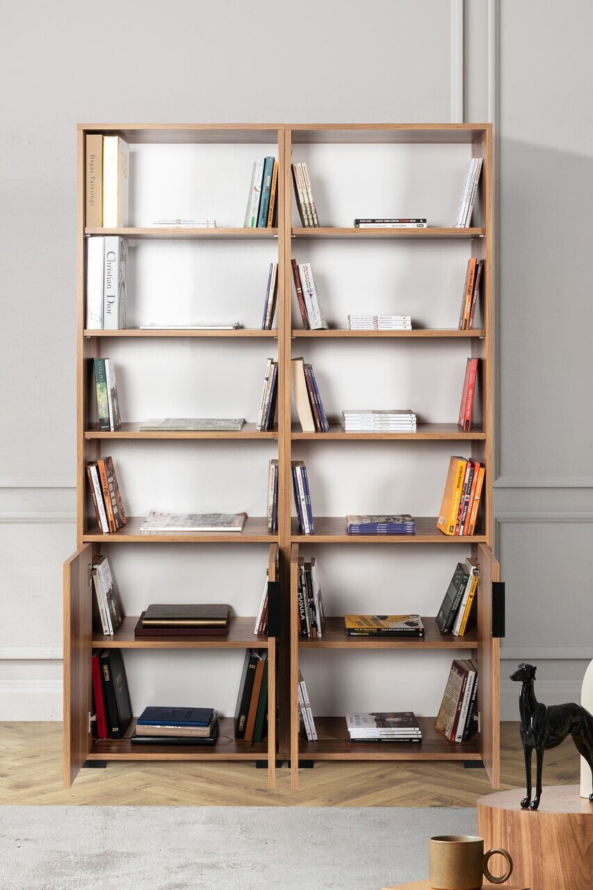 Corp biblioteca, Hanah Home, Evm 8203, 120x187x30 cm, PAL, Maro — imaginea 2