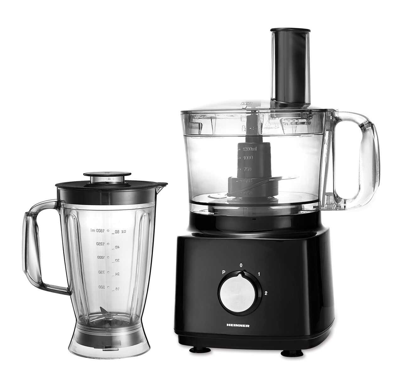Robot de bucatarie, Heinner, 750 W, 2 viteze, negru - imagine 3