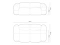 Canapea 3 locuri, Loretto, Cosmopolitan Design, 210x100x68 cm, tesatura structurata, gri