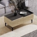 Masuta de cafea, Inarch, Mia, Travertin / Antracit