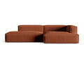 Coltar modular dreapta 4 locuri, Nuria-215, Micadoni Home, 312x147x72 cm, tesatura structurata chenille, caramiziu