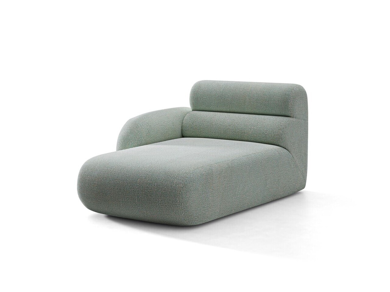 Sezlong living stanga, Neo, Micadoni Home, 110x165x83 cm, tesatura Chenille Silencio, albastru muted — imaginea 2