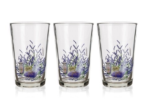 Set 3 pahare Lavender, Banquet, 230 ml, sticla