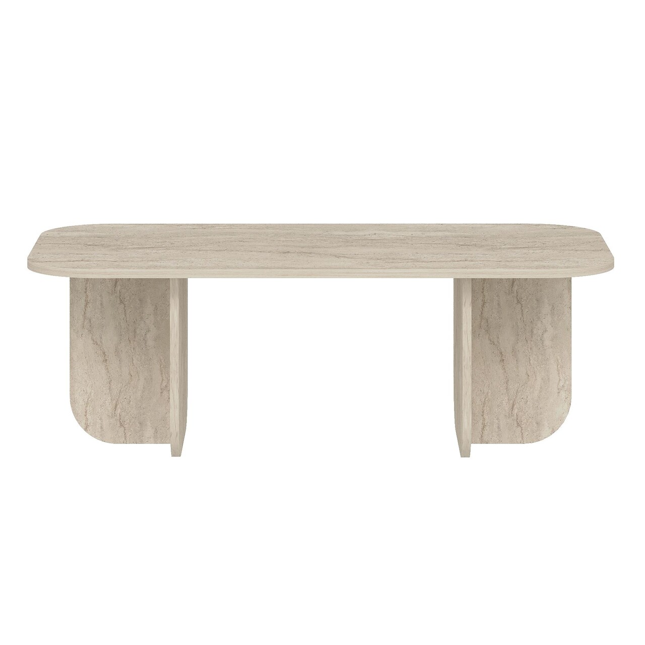 Masuta de cafea, Hanah Home, Becaj, 120x41.4x60 cm, Travertin - imagine 4